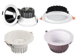 Różne warianty opraw LED downlight