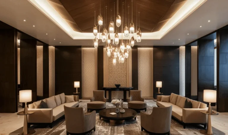 Wpuszczane oświetlenie LED w hotelu