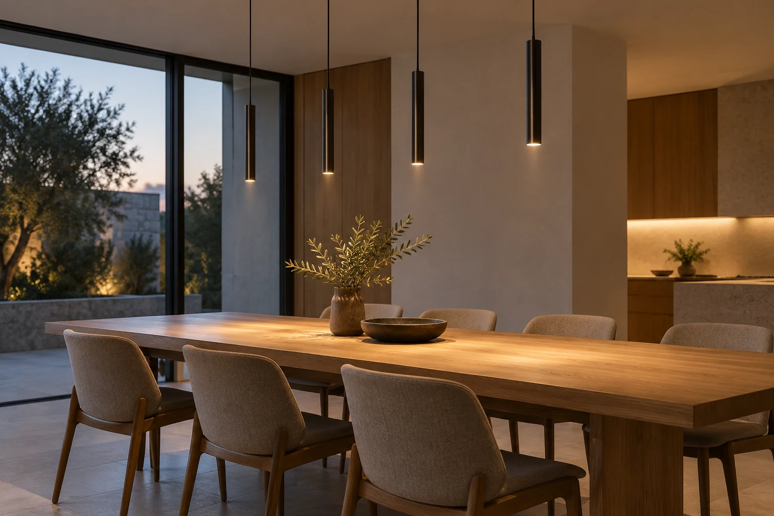dining table slim led pendant downlights