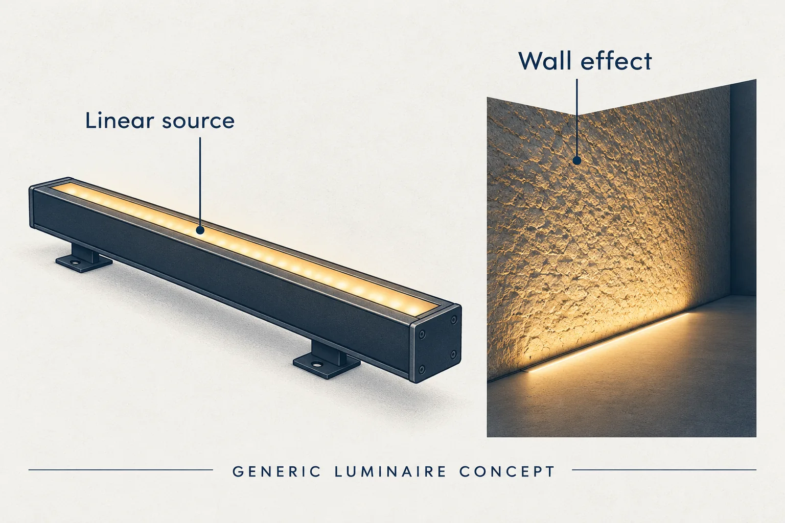 generic linear led wall washer concept