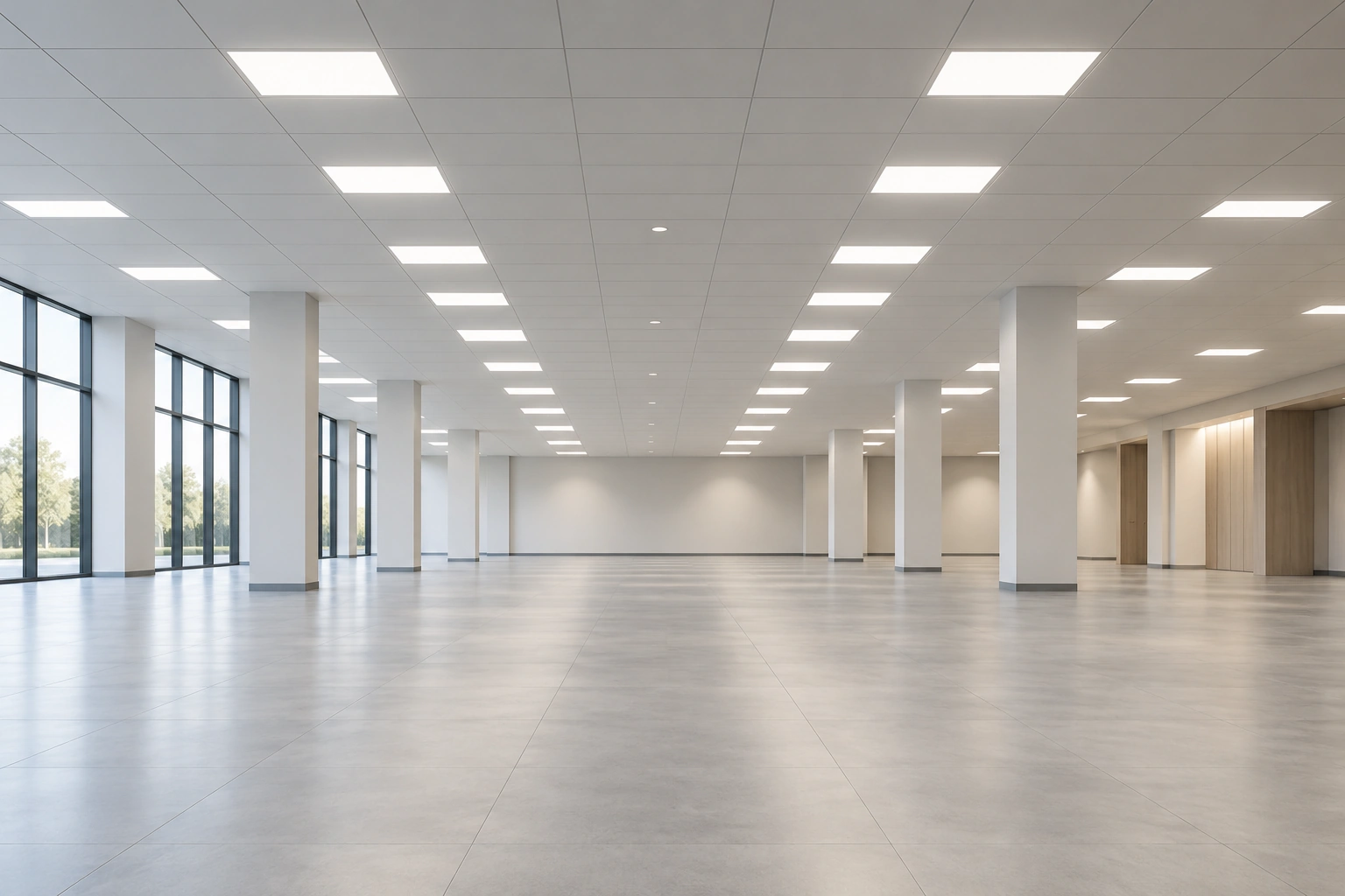 large commercial hall rectangular led panel lighting