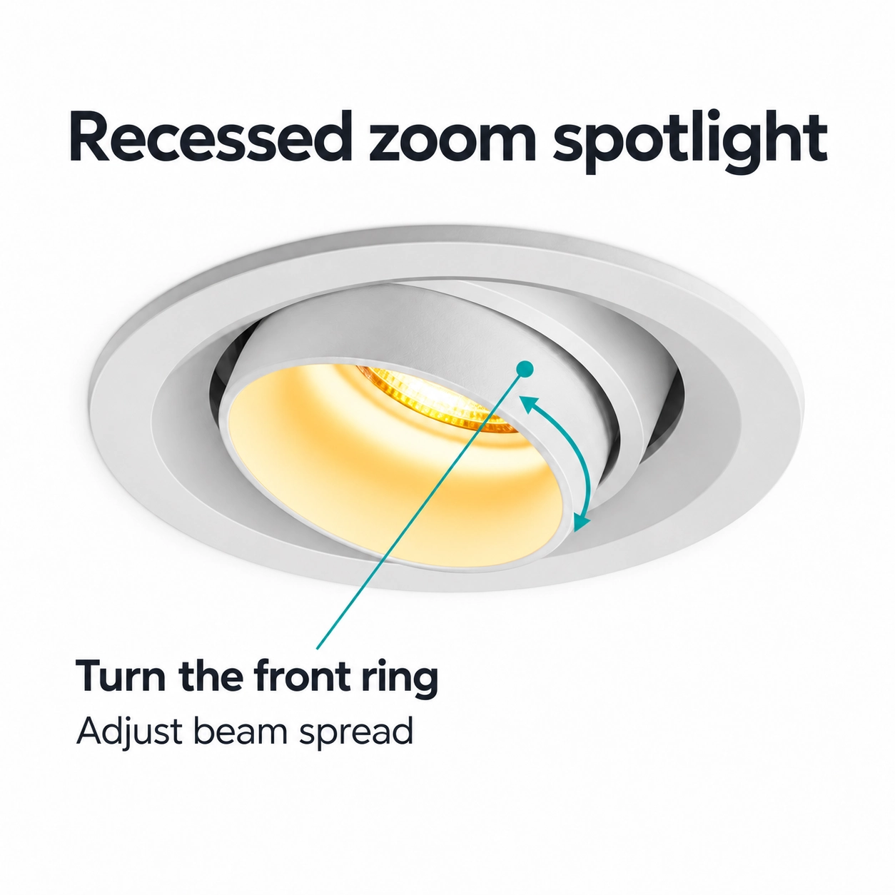 Reflektor wpuszczany z zoomem 15–60°