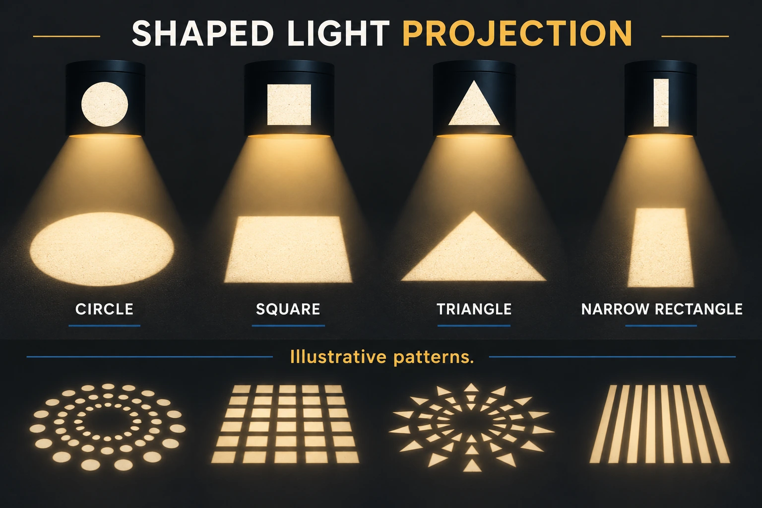 shapeable light projection geometric patterns