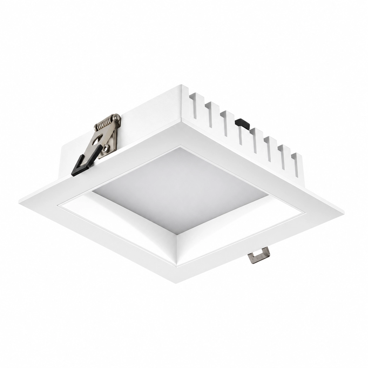 square white downlight thin flange spring retainers